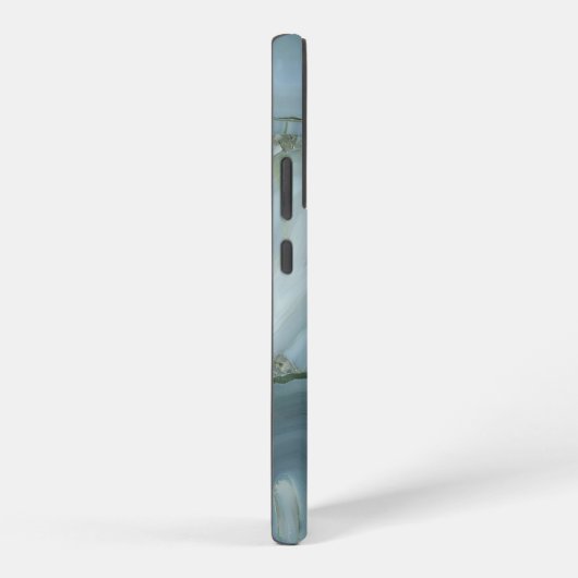 Blauer grauer Marmor mit Goldvene Samsung Galaxy Hülle (Rechte Seite)