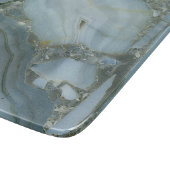 Blauer grauer Marmor mit Goldvene Schneidebrett (Ecke)