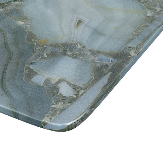 Blauer grauer Marmor mit Goldvene Schneidebrett (Ecke)