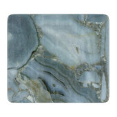 Blauer grauer Marmor mit Goldvene Schneidebrett (Vorderseite)