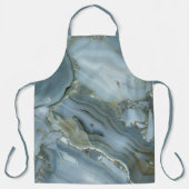 Blauer grauer Marmor mit Goldvene Schürze (Vorderseite)