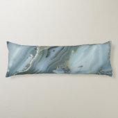 Blauer grauer Marmor mit Goldvene Seitenschläferkissen (Vorderseite)