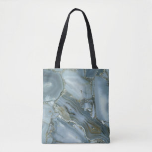 Blauer grauer Marmor mit Goldvene Tasche