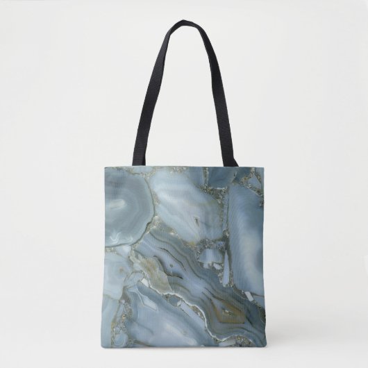 Blauer grauer Marmor mit Goldvene Tasche (Vorderseite)
