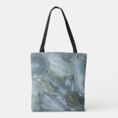 Blauer grauer Marmor mit Goldvene Tasche (Rückseite)