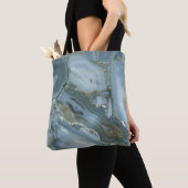 Blauer grauer Marmor mit Goldvene Tasche (Von Nahem)
