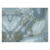 Blauer grauer Marmor mit Goldvene Tischdecke (Vorderseite (Horizontal))