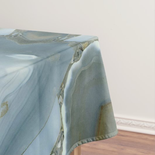 Blauer grauer Marmor mit Goldvene Tischdecke (Beispiel)