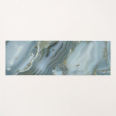 Blauer grauer Marmor mit Goldvene Yogamatte (Vorderseite (Horizontal))