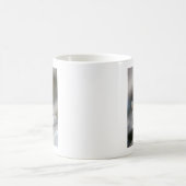 Blauer grauer Schmetterling Kaffeetasse (Mittel)