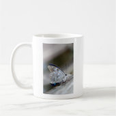 Blauer grauer Schmetterling Kaffeetasse (Links)