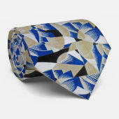 Blauer/grauer/schwarzer Zwanzigerjahre Krawatte (Gerollt)