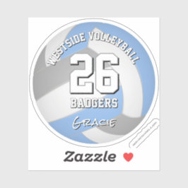 Blauer Grauer Volleyballclub Farben Name des Athle Aufkleber