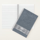 Blauer Graulederlook Notizblock (Innen)