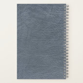 Blauer Graulederlook Notizblock (Rückseite)