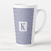 BLAUER GRAY STRICK Tall Latte Tasse + Ursprünglich (Rechts)