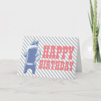 Blauer Grizzlybär & Bierfreund zum Geburtstag Karte