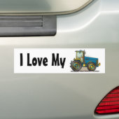 "Blauer großer Traktor, i-Liebe meine… Autoaufkleber (Auf Auto)