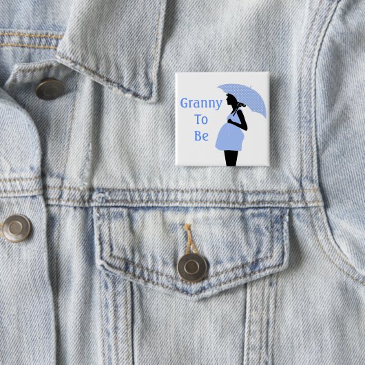 Blauer Großmutter-Knopf Button (Beispiel)