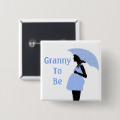 Blauer Großmutter-Knopf Button (Vorne & Hinten)