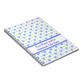 Blauer/grün/weiße Bows SpiralNotebook individuell  Notizblock (Rechte Seite)