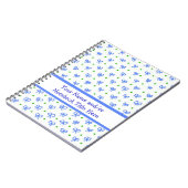 Blauer/grün/weiße Bows SpiralNotebook individuell  Notizblock (Linke Seite)