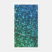 Blauer grüne Glitterie farbenfroher Urlaub Serviette (Vorderseite)