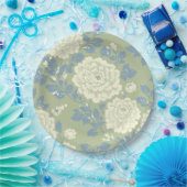 Blauer grüner Block Pappteller (Party)