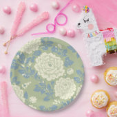 Blauer grüner Block Pappteller (Party)