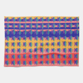 Blauer grüner Cup mit Java-Regenbogenstreifen Geschirrtuch (Horizontal)