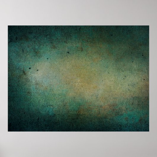 Blauer grüner Farbverlauf Poster (Vorne)