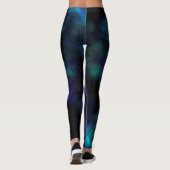 Blauer Grüner Galaxy Celestial Space Leggings (Rückseite)