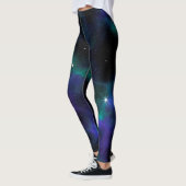 Blauer Grüner Galaxy Celestial Space Leggings (Links)