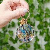 Blauer Grüner Labradorit Gemstone Schlüsselanhänger (Hand)