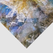 Blauer Grüner Labradorit Gemstone Seidenpapier (Detail)