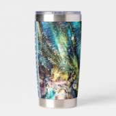 Blauer Grüner Labradorit Gemstone Thermobecher (Rückseite)