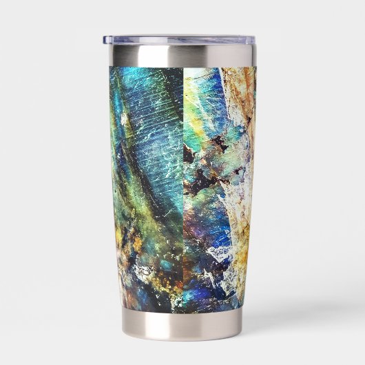 Blauer Grüner Labradorit Gemstone Thermobecher (Rechts)