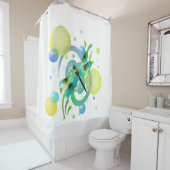 Blauer grüner Libellenduschvorhang Duschvorhang (Beispiel)