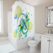 Blauer grüner Libellenduschvorhang Duschvorhang (Beispiel)