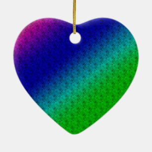 Blauer grüner Regenbogenfarbverlauf Diagonale Misc Keramikornament