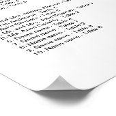 Blauer grüner Säulenplan Poster (Ecke)