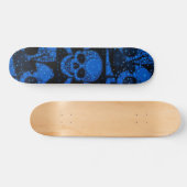 Blauer grüner Schädel Skateboard (Horizontal)