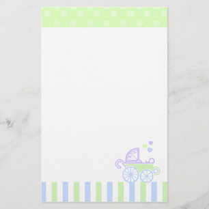 Blauer/grüner Spaziergänger Briefpapier