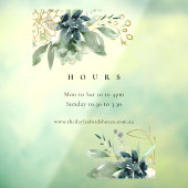 Blauer grüner Sukkulent Fauna Öffnungszeiten Fensteraufkleber (Blatt 3)