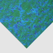 Blauer, grüner Texturfisch im Meeresgewebe Seidenpapier (Ausschnitt)