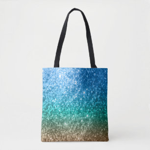 Blauer, Grüner u. TAN-Glitzer-Entwurf Tasche