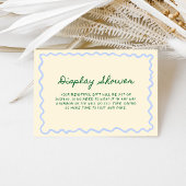 Blauer grüner Whimsical Handgeschriebener Display- Begleitkarte