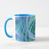 Blauer grüner Wirbel N Tasse (Links)