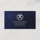 Blauer Grunge "I lehrt Physik" Periodischer Tutori Visitenkarte (Rückseite)