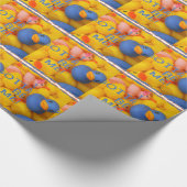 BLAUER GUMMI DUCKIE - ICH GOT, UM ICH ZU SEIN! GESCHENKPAPIER (Ecke)